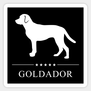 Goldador Dog White Silhouette Magnet